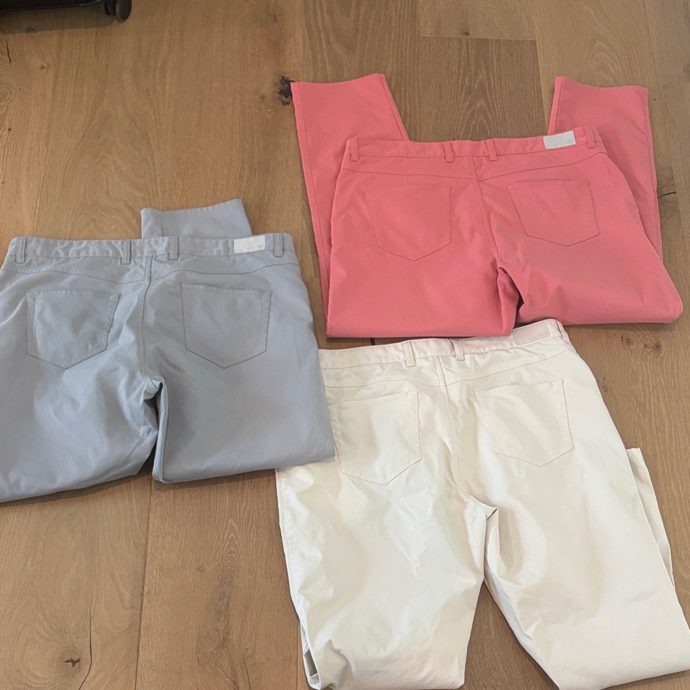 Peter Millar men’s pants 40/30 lot of Gray, salmon, and khaki - Picture 6 of 6